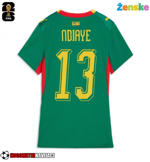 Ženske Nogometnih dresov Senegal Iliman Ndiaye #13 Gostujoči SP 2026 Kratki rokavi Ženske Nogometnih dresov Senegal Iliman Ndiaye #13 Gostujoči SP 2026 Kratki rokavi